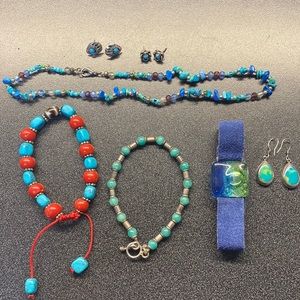 Lot of Womens jewelry- turquoise variety